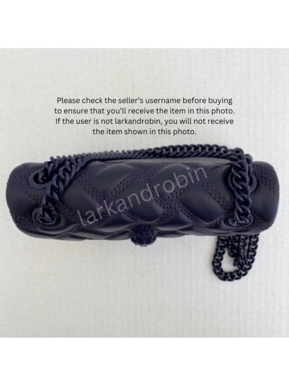 NEW Kurt Geiger Leather Mini Kensington Drench Bag Purple - Picture 5 of 11